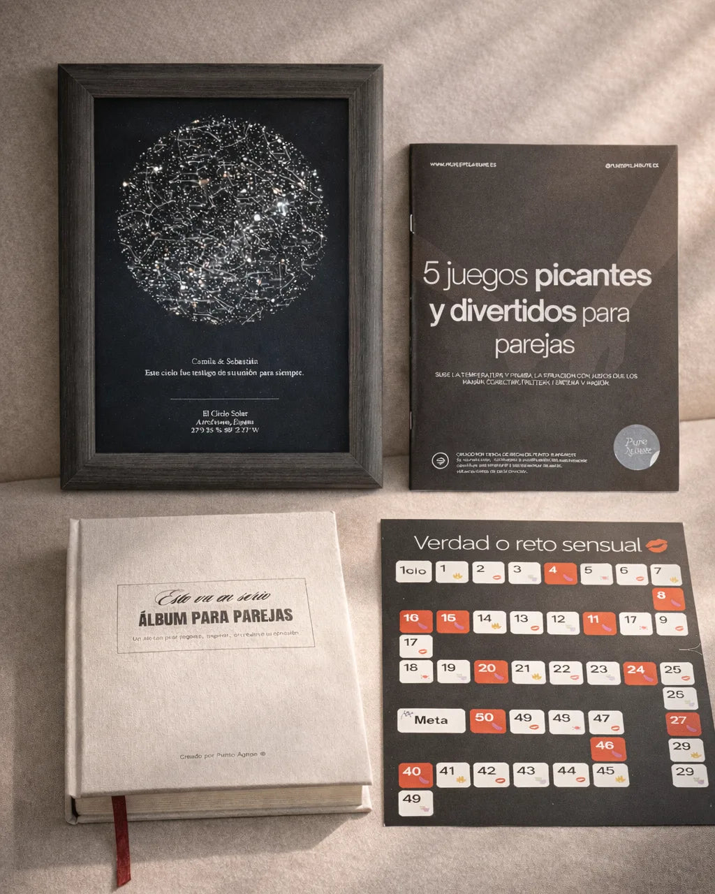 Pack Historia Infinita: Mapa Estelar Sky of Colors, revista 5 Juegos Picantes y álbum “Esto va en serio”