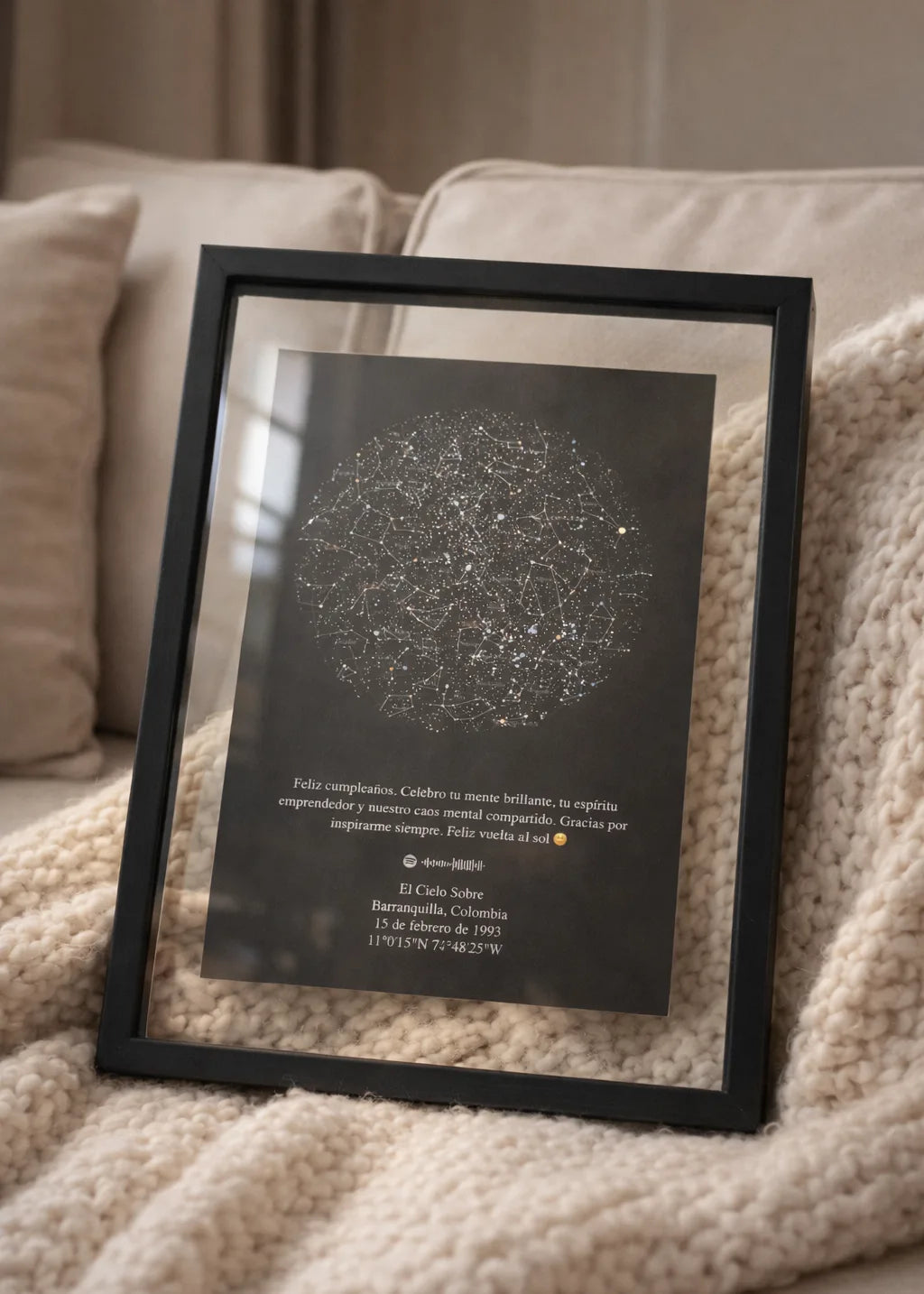 Mapa Estelar Edición Luxe con estrellas a color y nombres de constelaciones y planetas