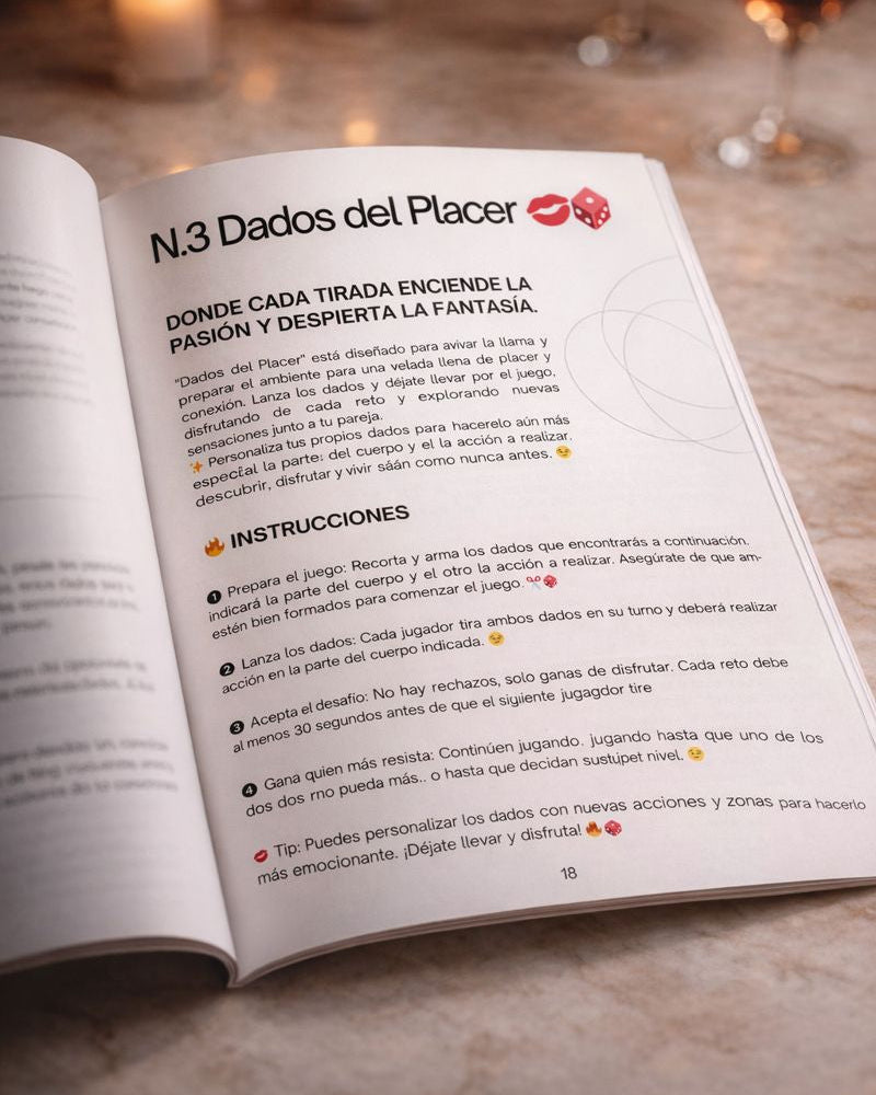 Revista 5 Juegos Picantes de Punto & Aparte para noches de cita en casa