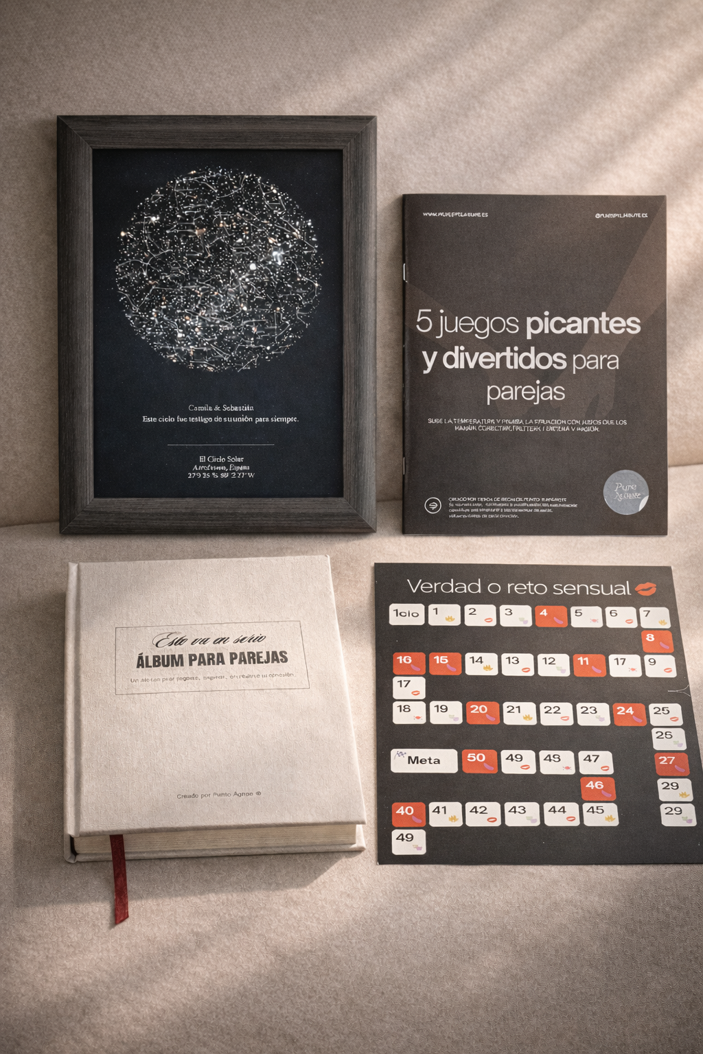 Pack Historia Infinita: Mapa Estelar + Revista 5 Juegos + Álbum Esto Va en Serio | Para construir recuerdos que acompañen su historia juntos
