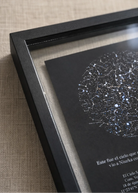 Mapa Estelar Sky of Colors Edición Luxe en marco negro mate con vidrio
