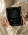 Mapa Estelar Sky of Colors (Edición Premium) 35×26×1 cm | Cuadro Negro o Café | Constelaciones con Nombres + Posición de Planetas | Incluye Carta de Autenticidad
