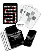 Producto digital con la revista 5 juegos picantes para parejas, tablero y plantillas imprimibles.